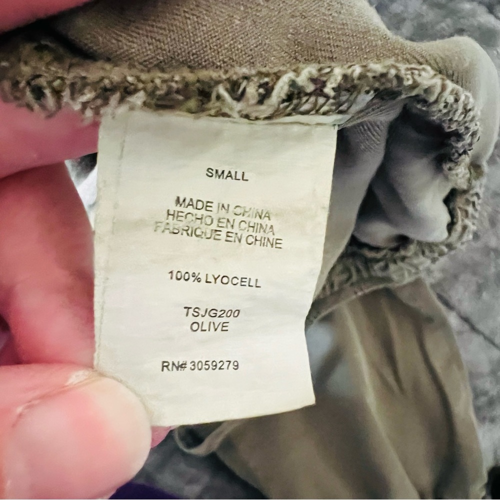 Thread & Supply size small olive green pull on joggers draw string elastic waist - Picture 8 of 12